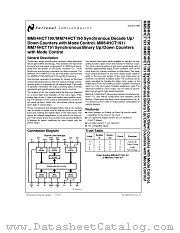 MM54HCT190 datasheet pdf National Semiconductor