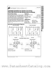 CD4009C datasheet pdf National Semiconductor