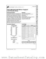 CD4511BM datasheet pdf National Semiconductor