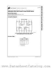 DM54S00 datasheet pdf National Semiconductor
