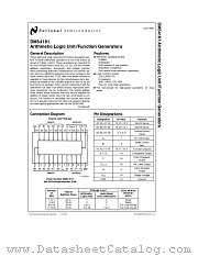 DM54181 datasheet pdf National Semiconductor