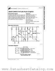 LM383 datasheet pdf National Semiconductor