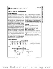 LM3914 datasheet pdf National Semiconductor