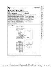 NS32C016-15 datasheet pdf National Semiconductor