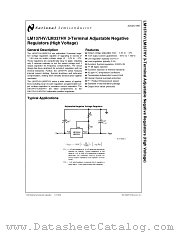 LM137HV datasheet pdf National Semiconductor