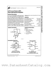 LF441 datasheet pdf National Semiconductor