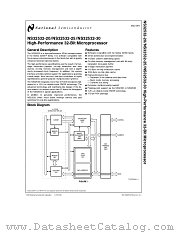 NS32532-20 datasheet pdf National Semiconductor