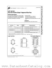 74F109 datasheet pdf National Semiconductor