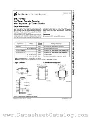54F192 datasheet pdf National Semiconductor