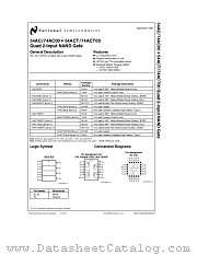 74ACT00 datasheet pdf National Semiconductor