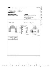 54AC04 datasheet pdf National Semiconductor