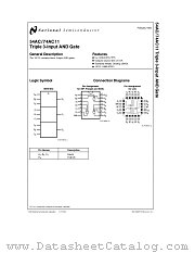 74AC11 datasheet pdf National Semiconductor