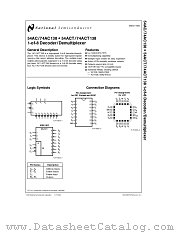 74AC138 datasheet pdf National Semiconductor