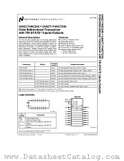 54ACT245 datasheet pdf National Semiconductor