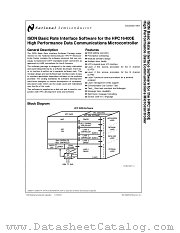 ISDN datasheet pdf National Semiconductor