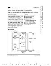 NS32GX32-20 datasheet pdf National Semiconductor