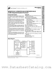 NS32CG160-25 datasheet pdf National Semiconductor