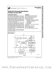 NS32FX210 datasheet pdf National Semiconductor
