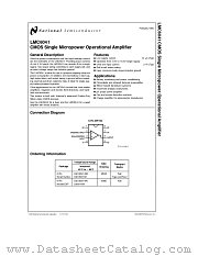 LMC6041 datasheet pdf National Semiconductor