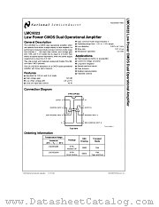 LMC6022 datasheet pdf National Semiconductor