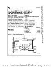 ADC10731 datasheet pdf National Semiconductor