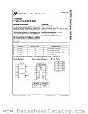 74VHC27 datasheet pdf National Semiconductor