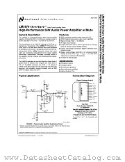 LM3876 datasheet pdf National Semiconductor