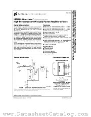 LM3886 datasheet pdf National Semiconductor