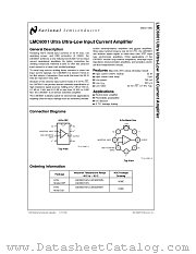 LMC6001 datasheet pdf National Semiconductor
