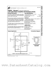 LM4861 datasheet pdf National Semiconductor