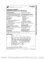 COP884BC datasheet pdf National Semiconductor