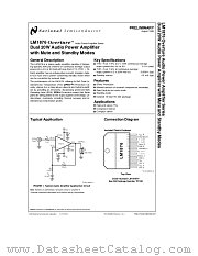 LM1876 datasheet pdf National Semiconductor