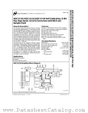 ADC12138 datasheet pdf National Semiconductor