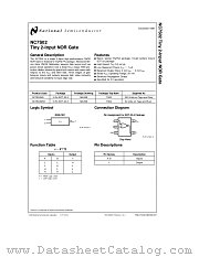 NC7S02 datasheet pdf National Semiconductor