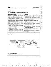 DP83840 datasheet pdf National Semiconductor