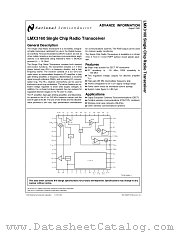 LMX3160 datasheet pdf National Semiconductor