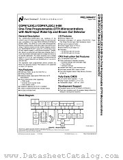 COP87L20CJ datasheet pdf National Semiconductor