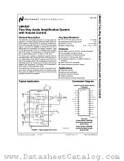 LM4830 datasheet pdf National Semiconductor