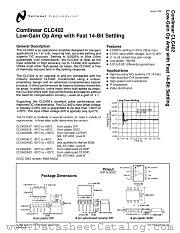CLC402 datasheet pdf National Semiconductor