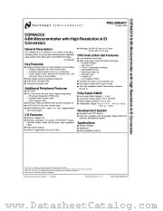 COP8ACC5 datasheet pdf National Semiconductor