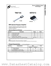TN6715A datasheet pdf National Semiconductor