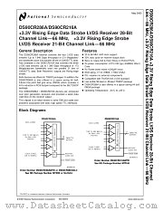 DS90CR216A datasheet pdf National Semiconductor