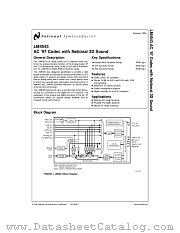 LM4543 datasheet pdf National Semiconductor