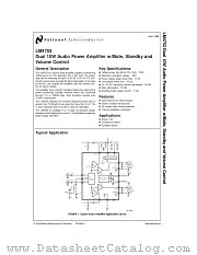 LM4753 datasheet pdf National Semiconductor