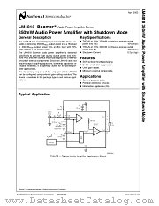 LM4818 datasheet pdf National Semiconductor