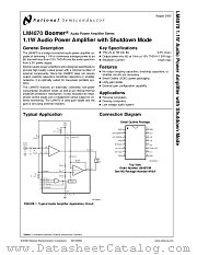 LM4870 datasheet pdf National Semiconductor