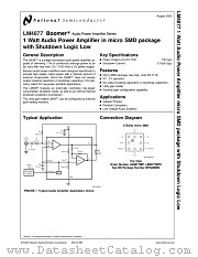 LM4877 datasheet pdf National Semiconductor