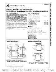 LM4881 datasheet pdf National Semiconductor