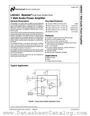 LM4904 datasheet pdf National Semiconductor