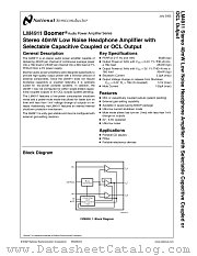 LM4911 datasheet pdf National Semiconductor
